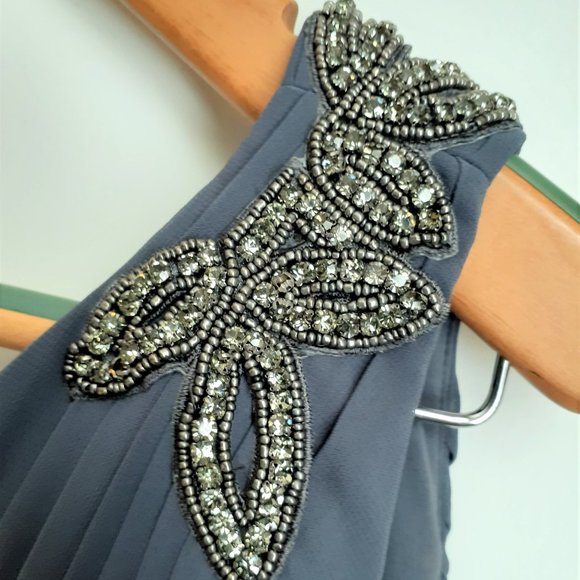 Jessica Simpson One Shoulder Gray Dress - Picture 2 of 3